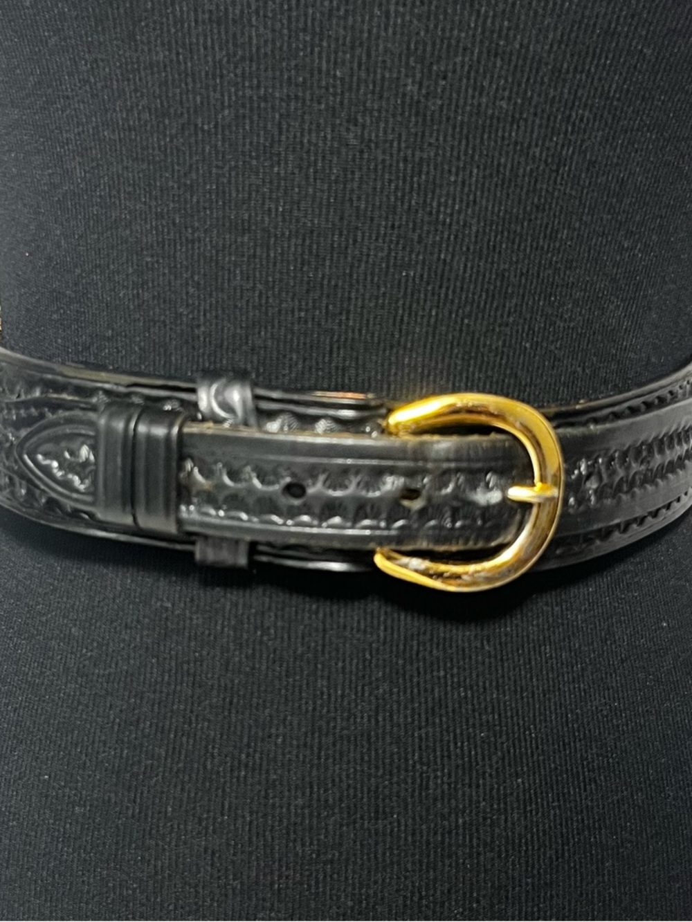 Dutyman 38 Basketweave Ranger Belt, Black Leather